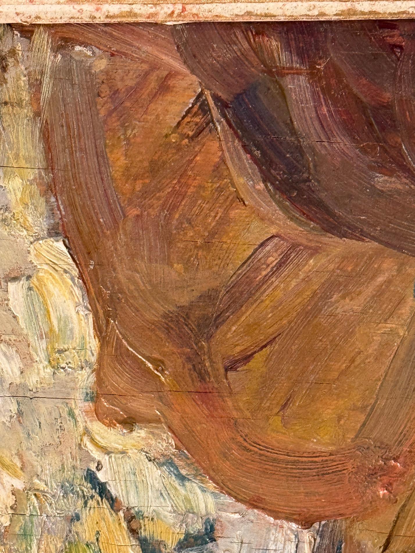 Early 20th century Modern British Impressionist portrait of a mother and child For Sale 4