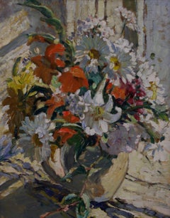 Mixed Summer Flowers in a Pitcher