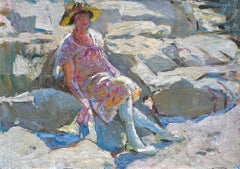 Sitzen auf den Felsen, St. Ives
