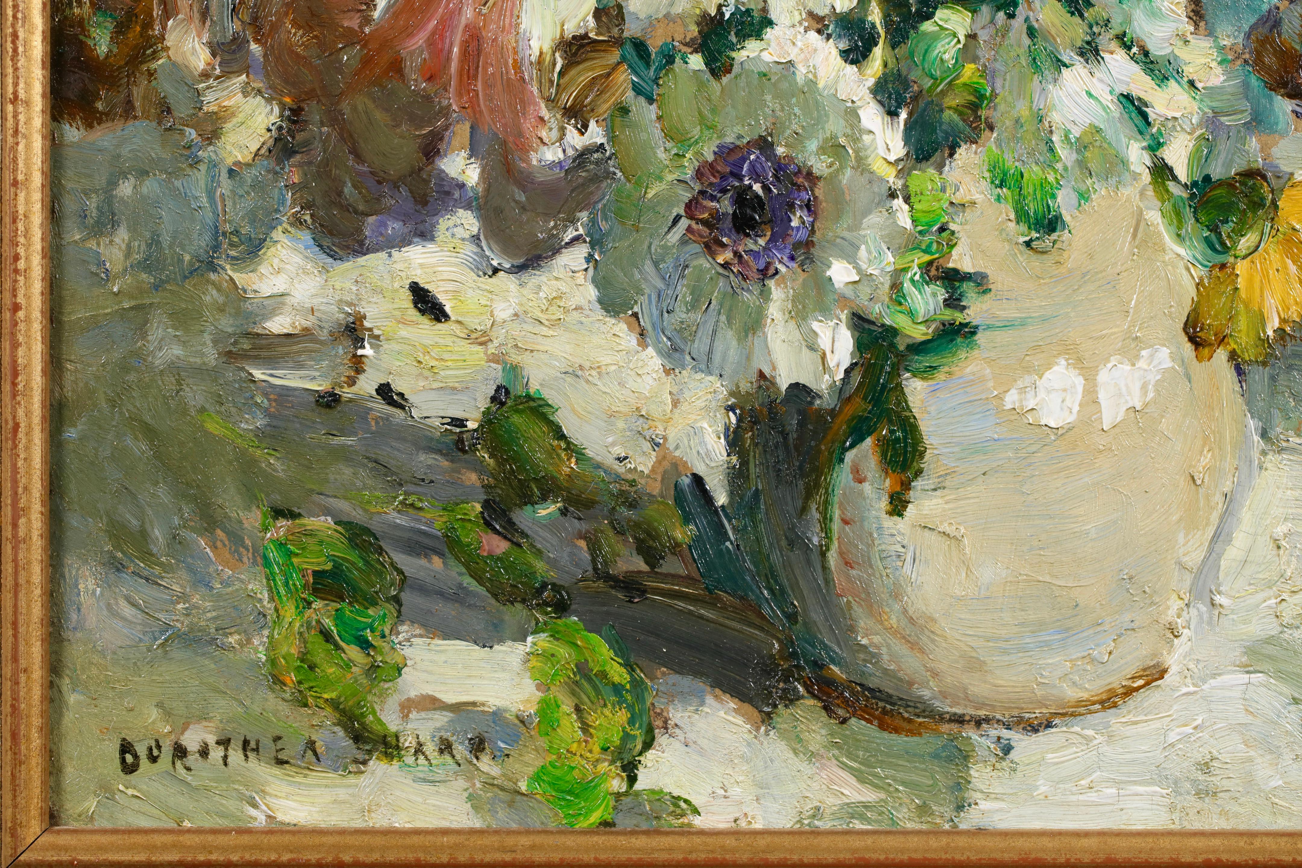 Sommerblumen - Impressionistisches Blumenstillleben Öl von Dorothea Sharp im Angebot 6