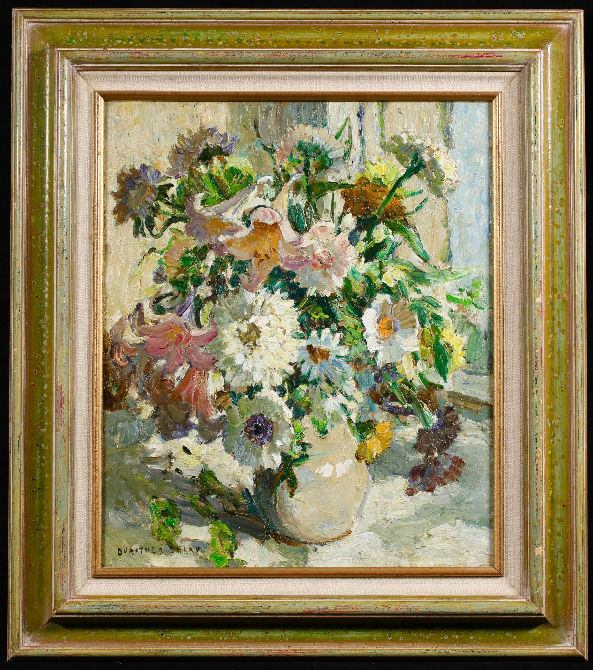 Sommerblumen - Impressionistisches Blumenstillleben Öl von Dorothea Sharp