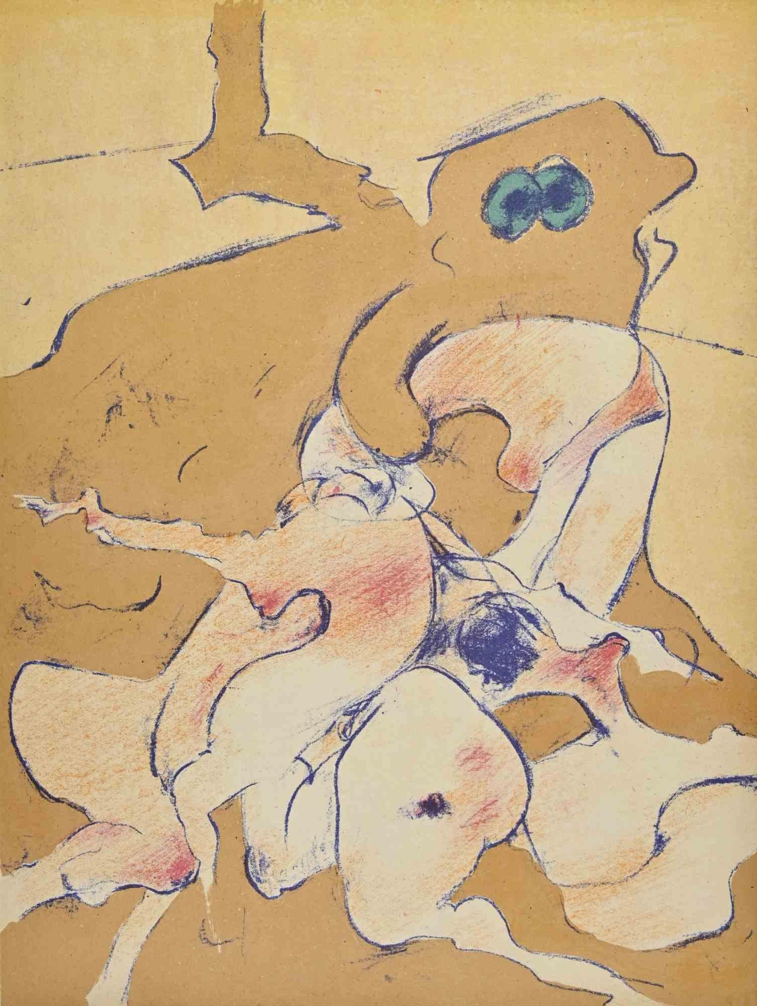 Untitled ist ein Kunstwerk von Dorothea Tanning aus dem Jahr 1974.

Kolorierte Lithographie.

Gute Bedingungen. Gedruckt im Atelier Pierre Chave in Vence, Frankreich.

Diese Lithographie wurde vom Künstler 1974 für die éditions XXe Siècle - Le