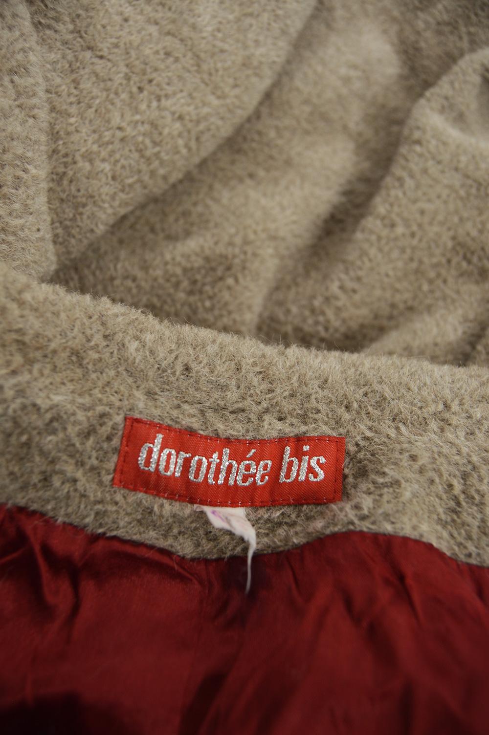 Dorothee Bis 1980s Vintage Women's Long Alpaca Wool Cocoon Coat 4