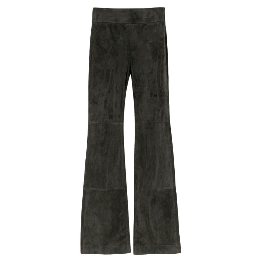 Dorothee Schumacher Aesthtic Attempt Suede Flared Pants - Size US 2 For Sale