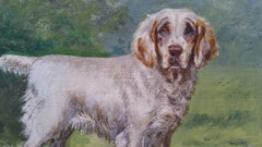 English School 20th Century Oil Painting (1930s) Clumber Spaniel Dog