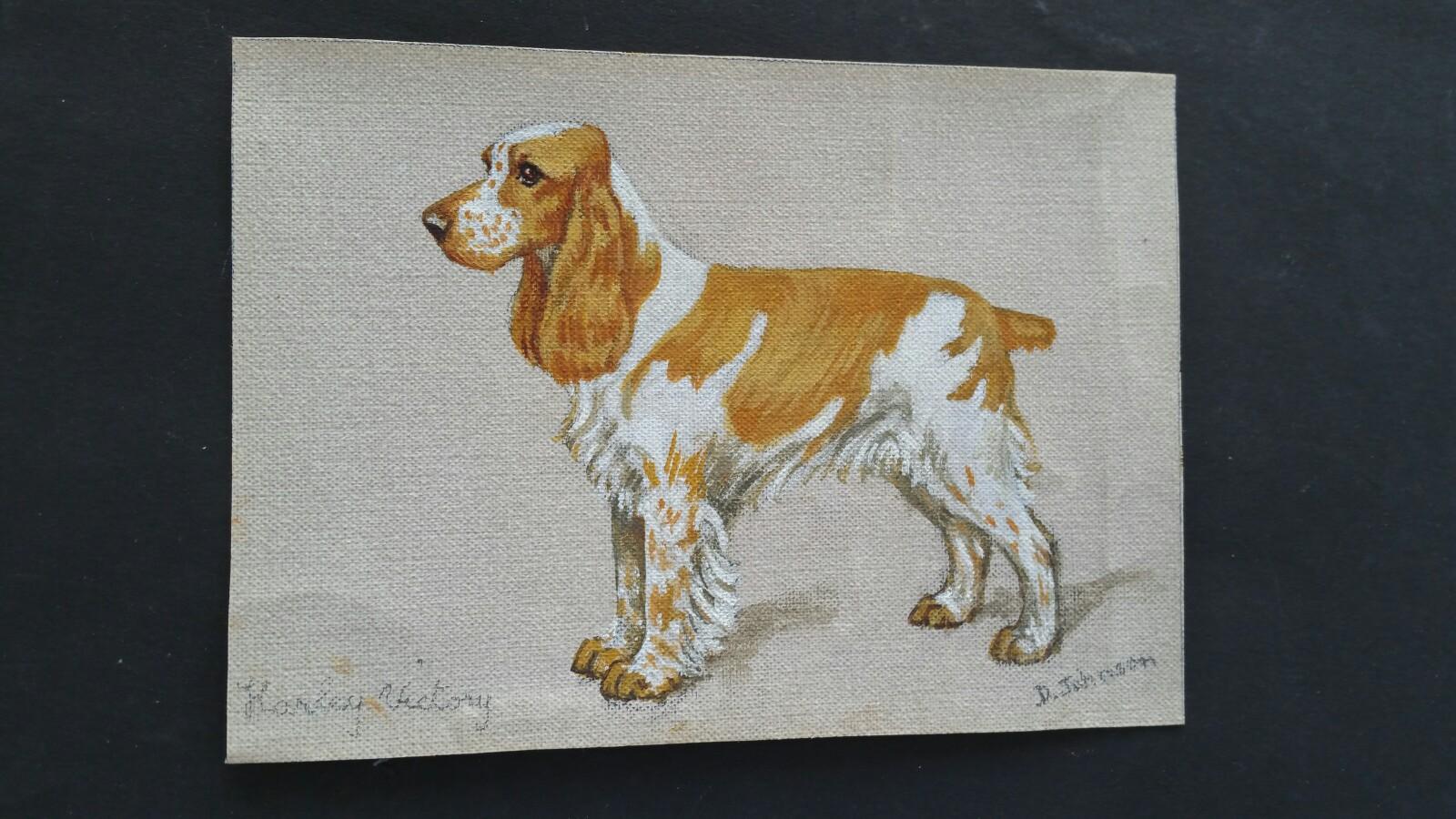 English School Mid 20th Century Oil Painting of Cocker Spaniel Dog 5