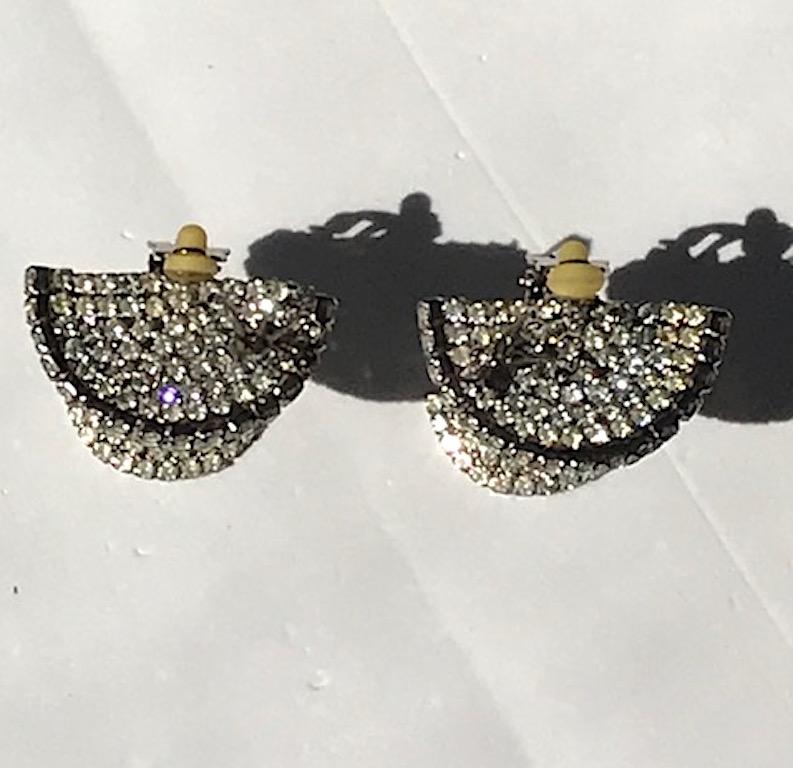 Dorothy Bauer 1980s Champagne Glass Earrings 1