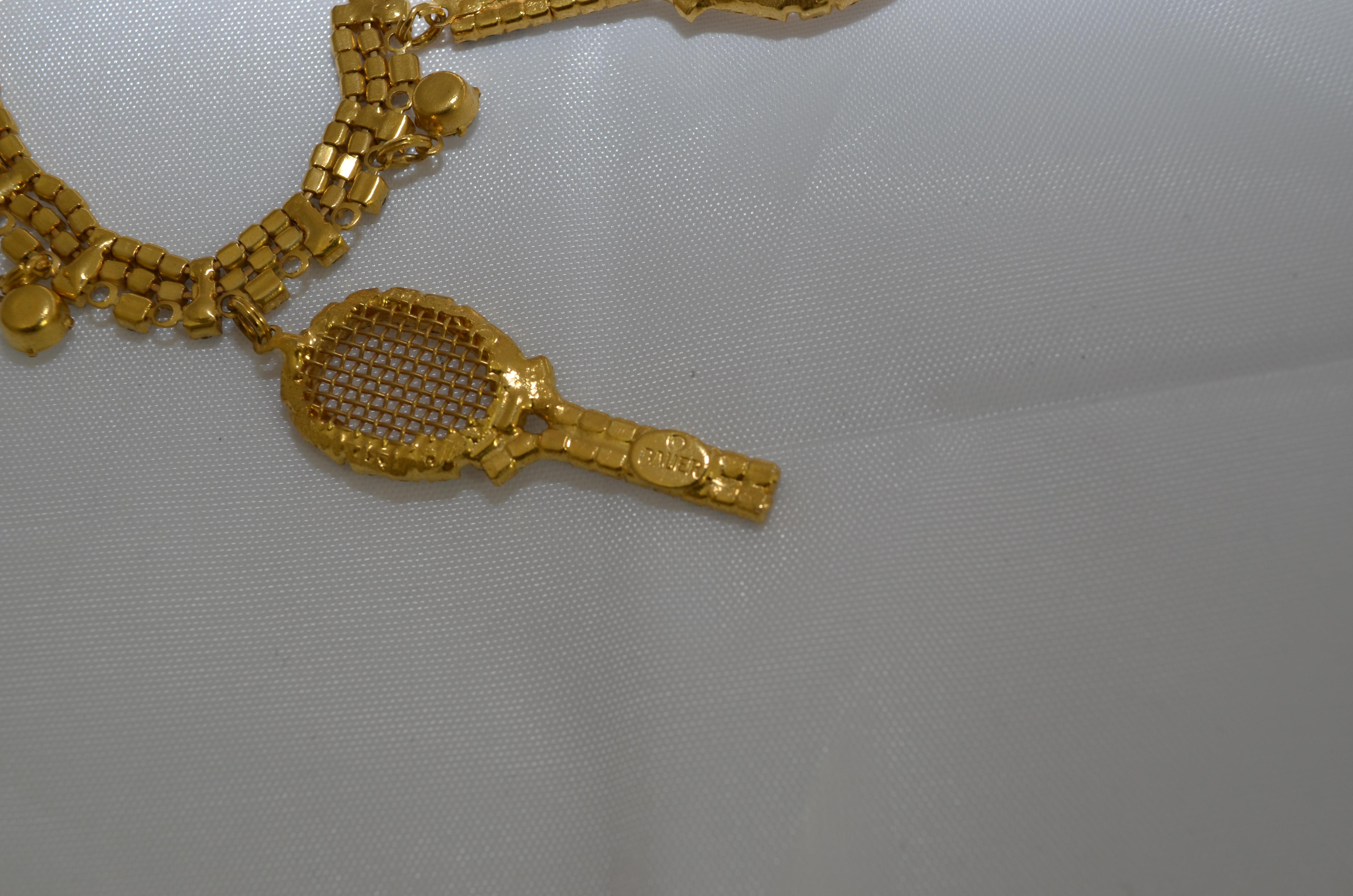 Women's Dorothy Bauer Vintage Tennis Racket Charm Bracelet