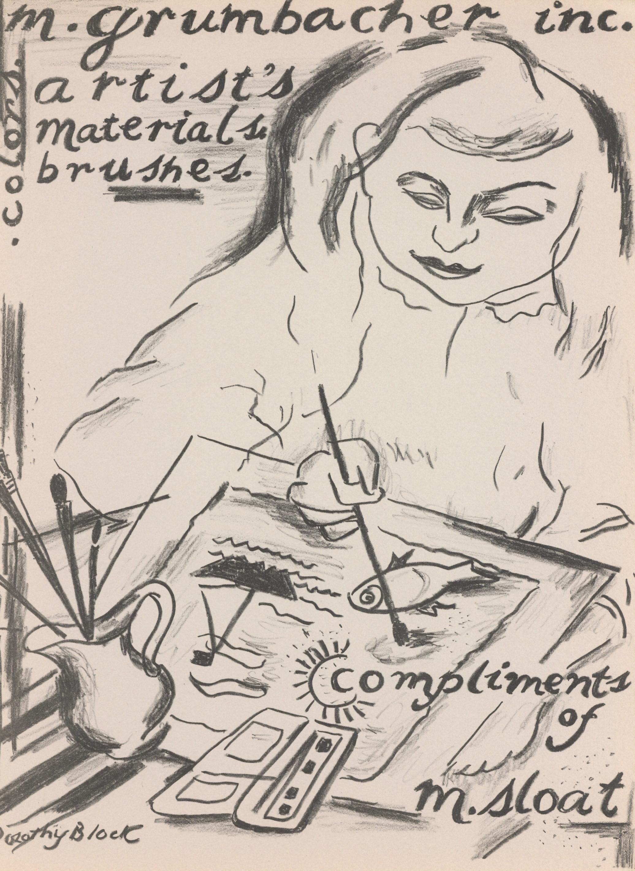 original lithograph - Print by Dorothy Block