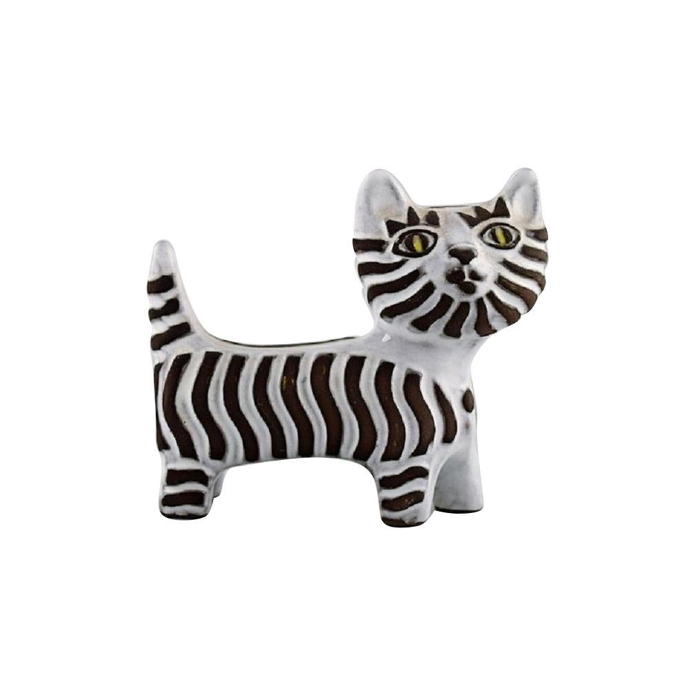 Dorothy Clough for Upsala-Ekeby, Cat in Glazed Ceramics, 1960s