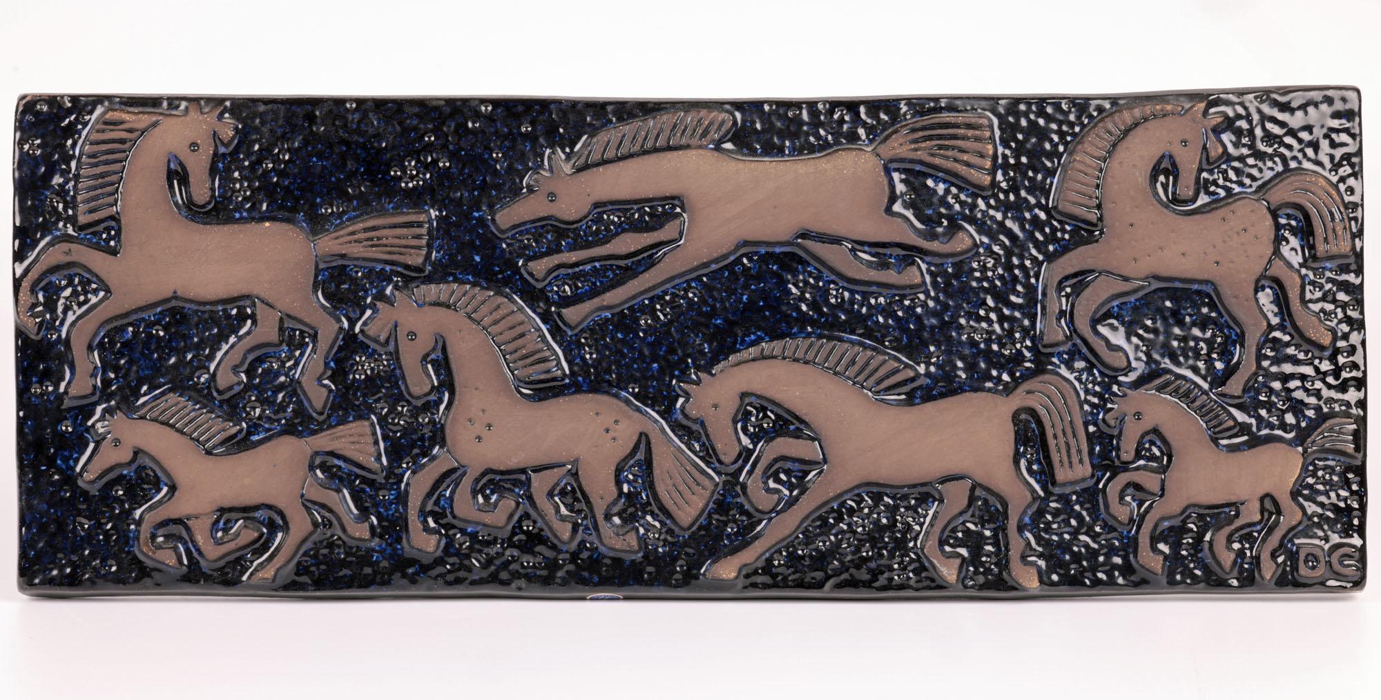 Dorothy Clough Swedish Upsala-Ekeby Horses Wall Plaque For Sale 3