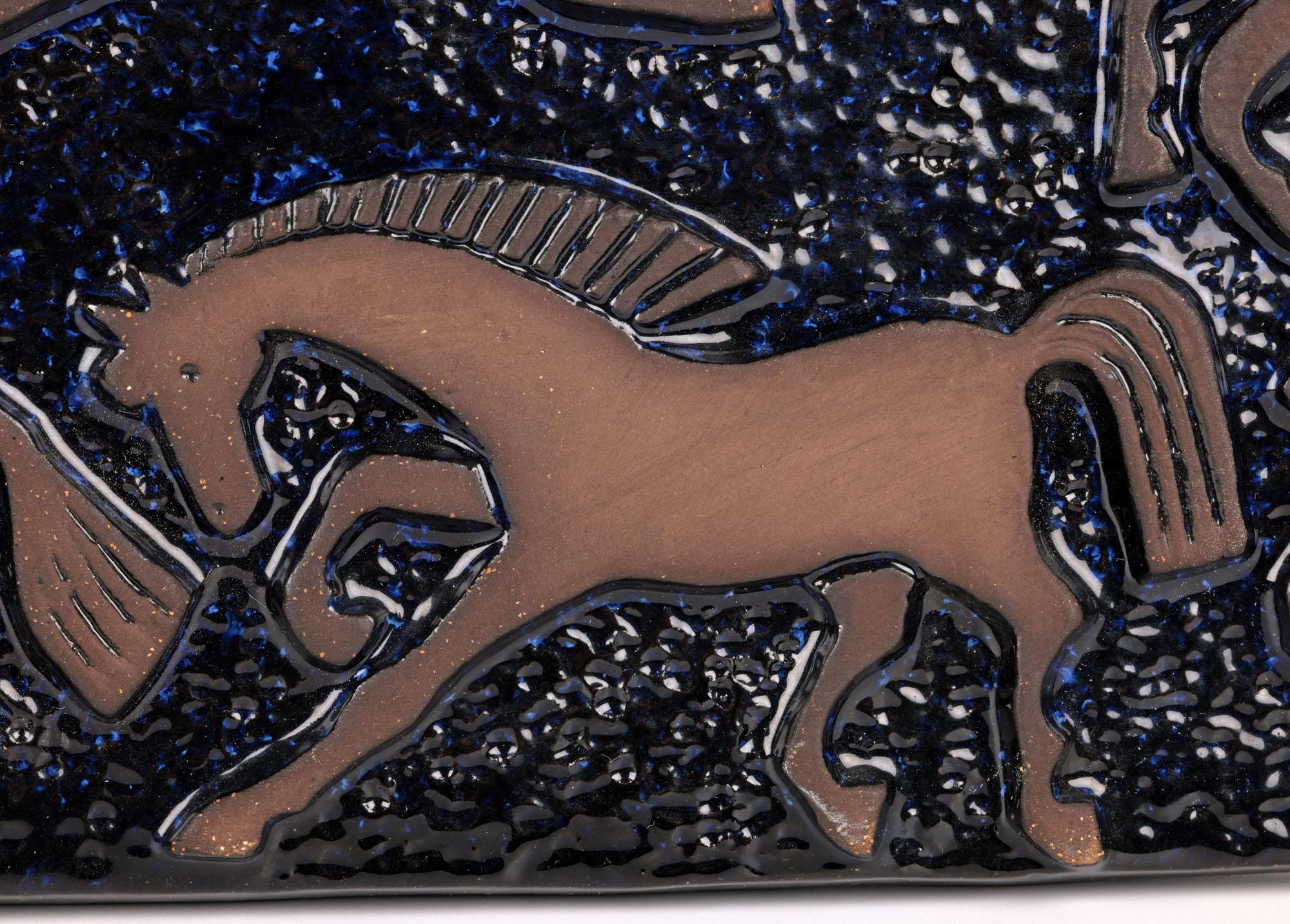 Dorothy Clough Swedish Upsala-Ekeby Horses Wall Plaque For Sale 6
