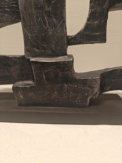 "Formulazione" Dorothy Dehner, scultura astratta, geometrica, nera e argentata