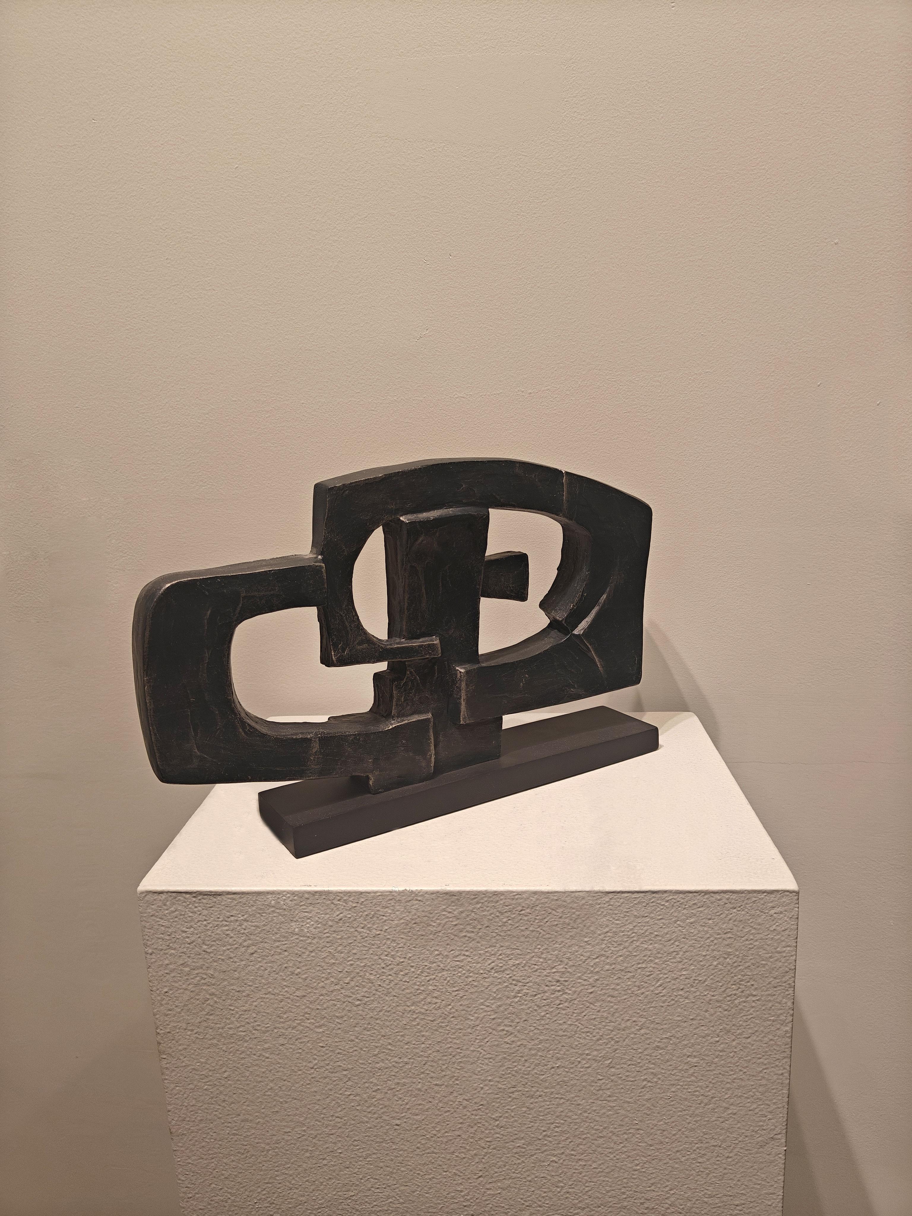 Dorothy Dehner
Formulation, 1969
Inscribed "Dehner" and dated
Patinated composite
8 inches high x 13 1/2 inches wide x 1 1/2 inches deep


Just two years after beginning to make sculptures at age 54, Dorothy Dehner had her first one-woman exhibition