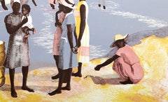 Picking Salt, Modern American Lithograph by Dorothy Dell Dennison