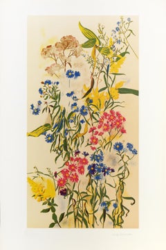 Wild Asters, signierte Lithographie von Dorothy Dell Dennison