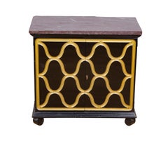 Dorothy Draper Black Lacquer and Gilded Espana Cabinet