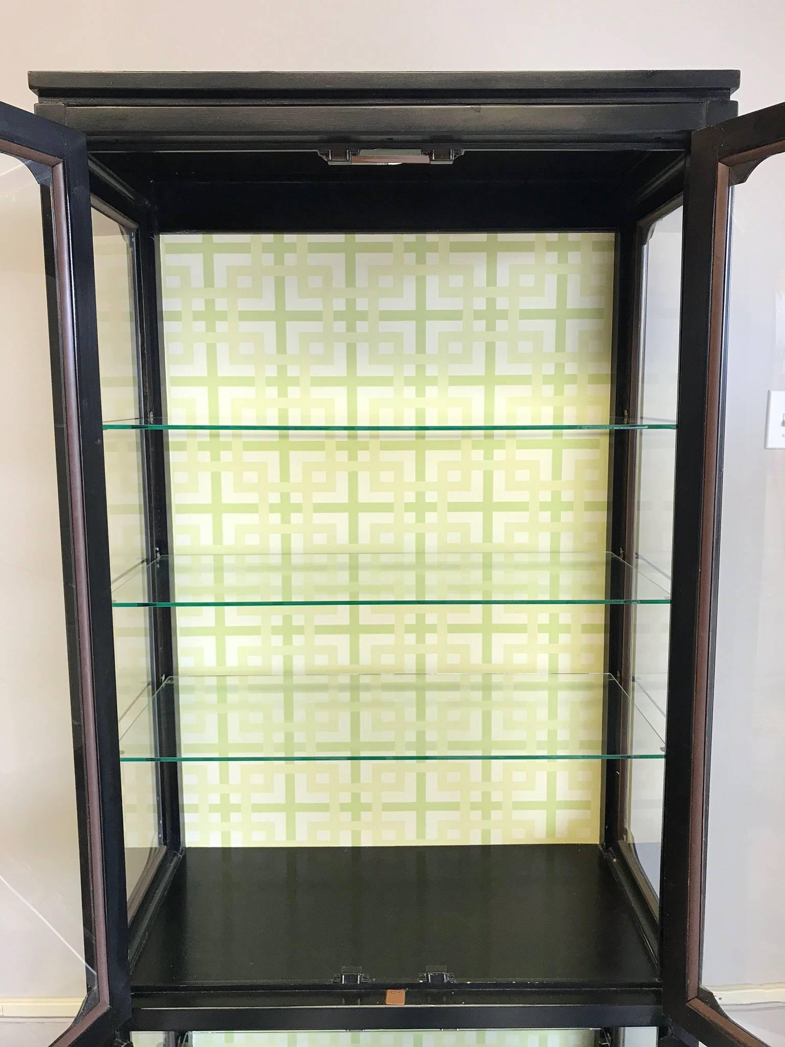 Painted Dorothy Draper Display Cabinet