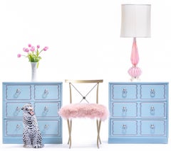 Dorothy Draper España Style Pair of Nightstands Customizable in Any Color