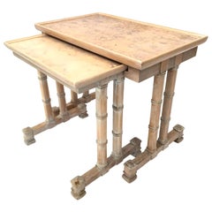 Dorothy Draper Heritage Bamboo Nesting Side Tables