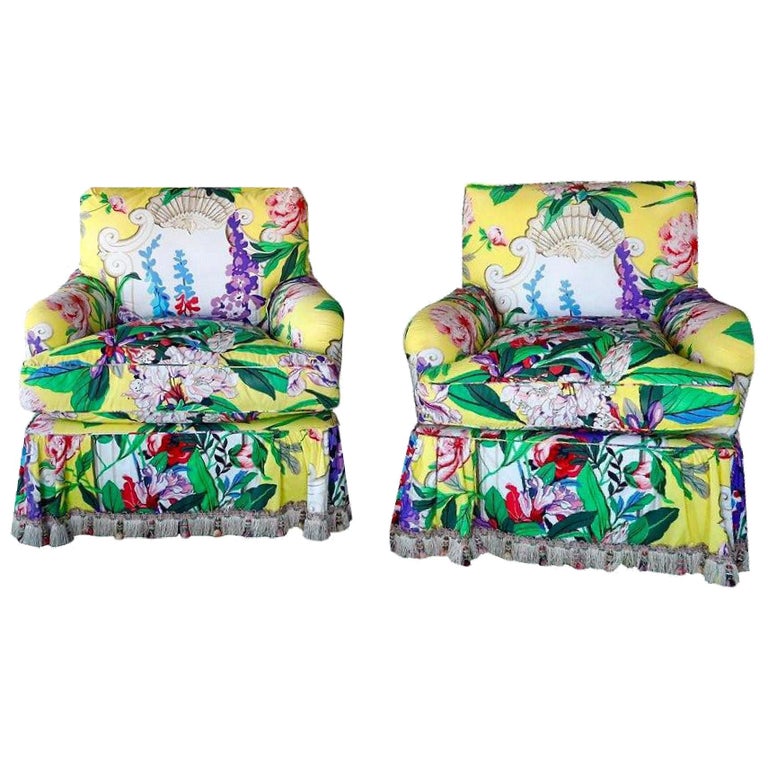 Dorothy Dr Hollywood Regency Armchair Pair Carleton Varney Down Filled For At 1stdibs Dorothy Dr Hollywood Regency, Down Filled Armchair