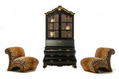 Dorothy Draper Lacquered Viennese Secretary Desk for Henredon, circa 1963