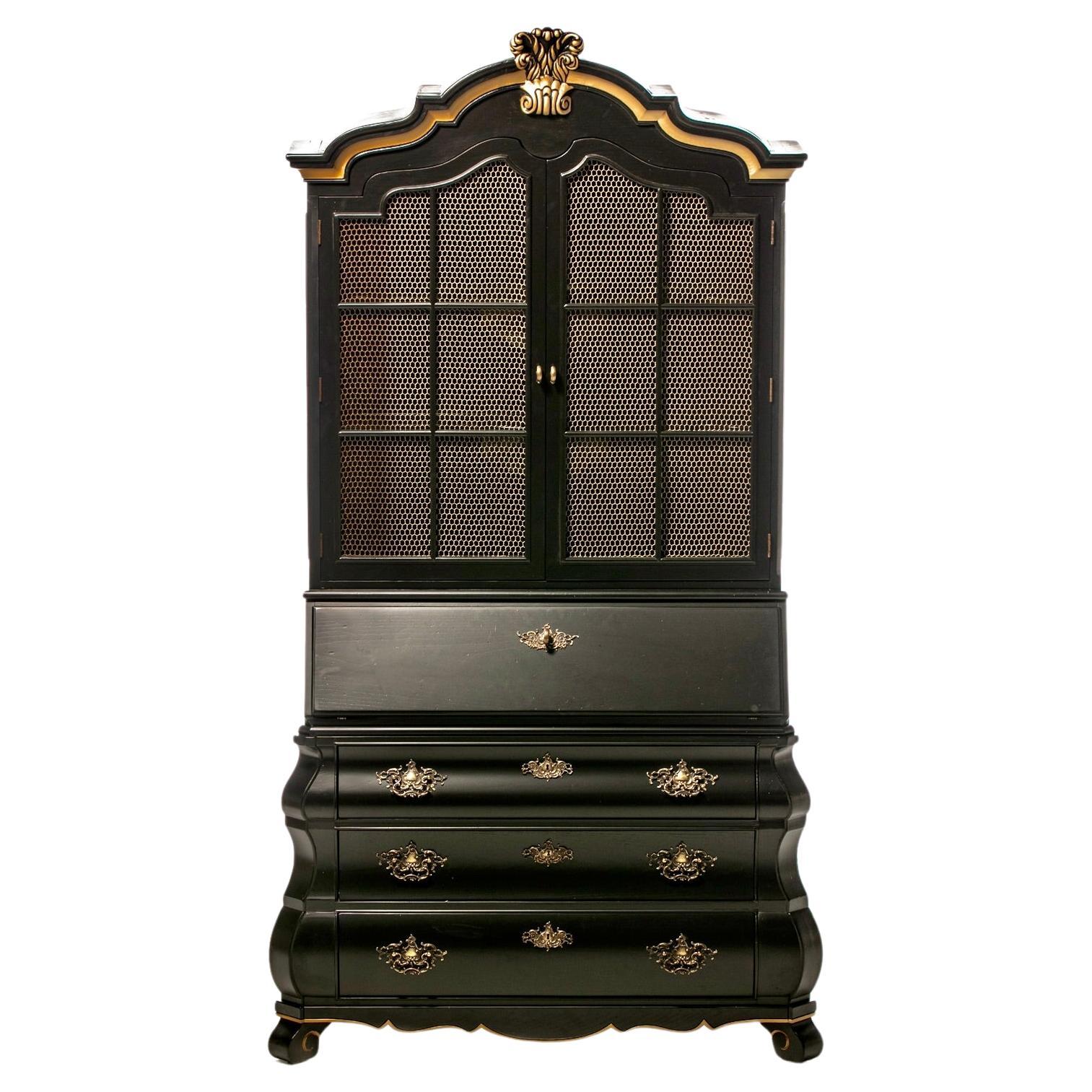 Dorothy Draper Lacquered Viennese Secretary Desk for Henredon, circa 1963