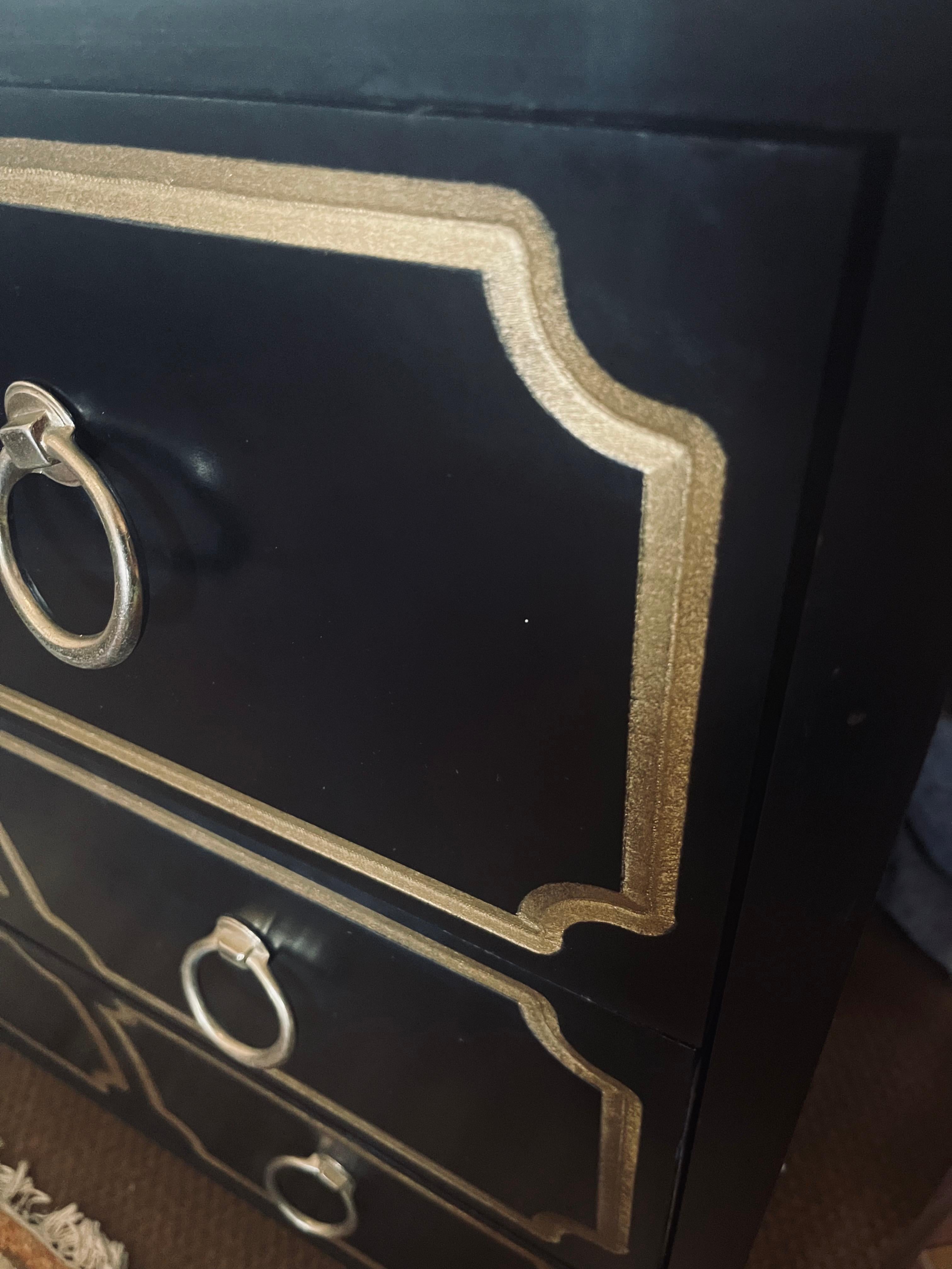 Wood Dorothy Draper Style 1950's Espana Chest of Drawers Dresser