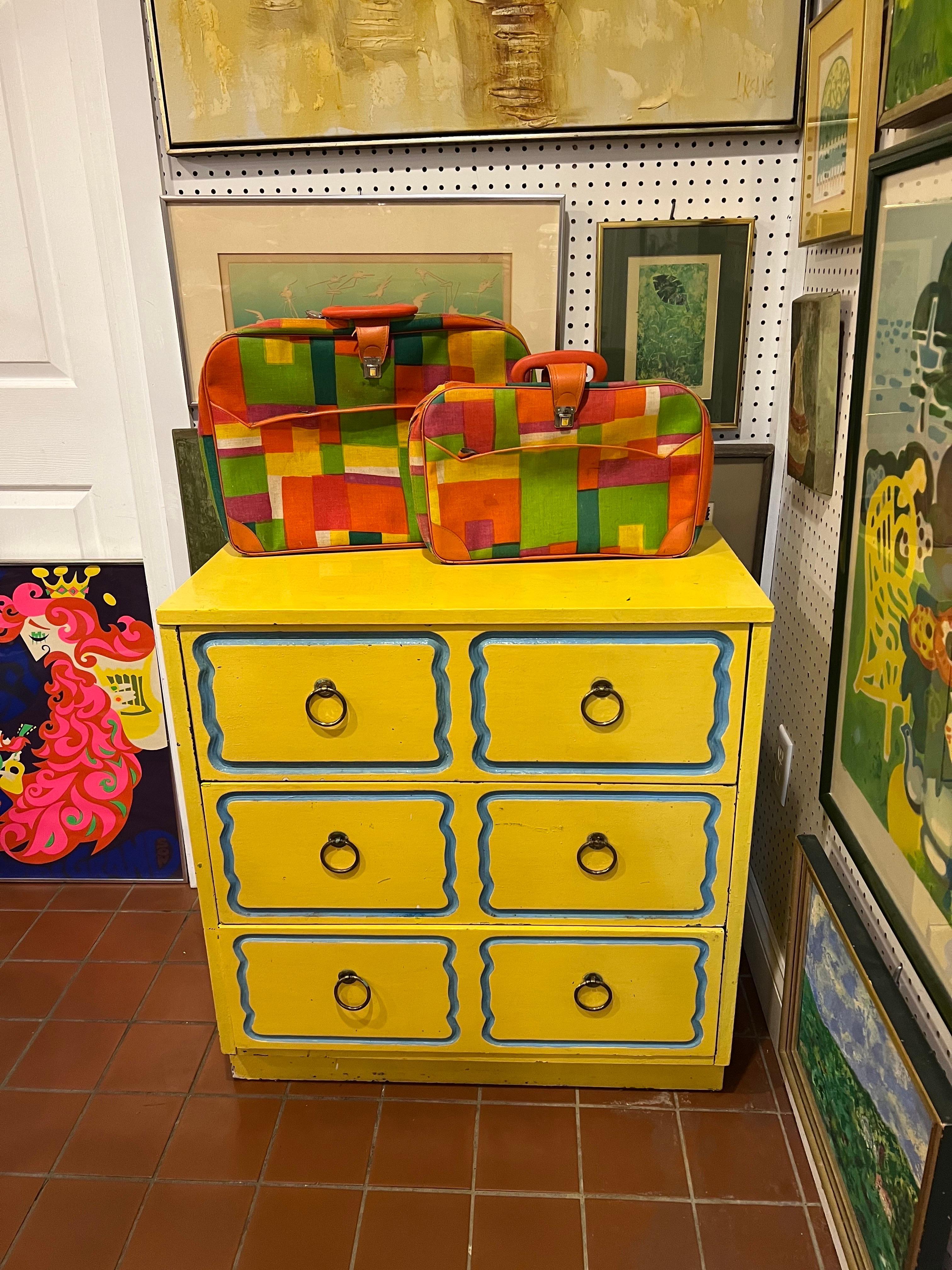 Dorothy Draper Style Espana Chest in Yellow For Sale 7