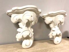 Dorothy Draper Style Plaster Shelves Sconces