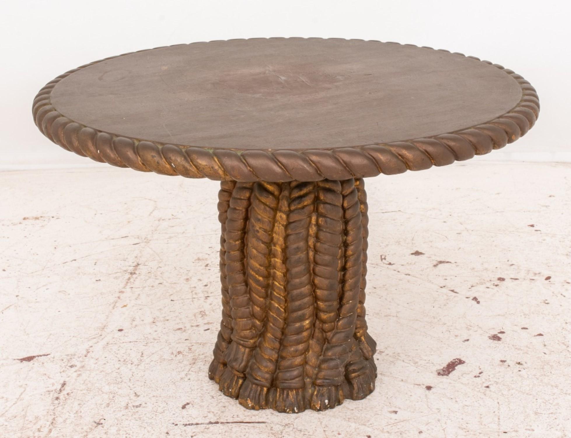 American Dorothy Draper Style Rope and Tassel Table For Sale