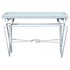 Dorothy Draper Style Wrought Iron Console