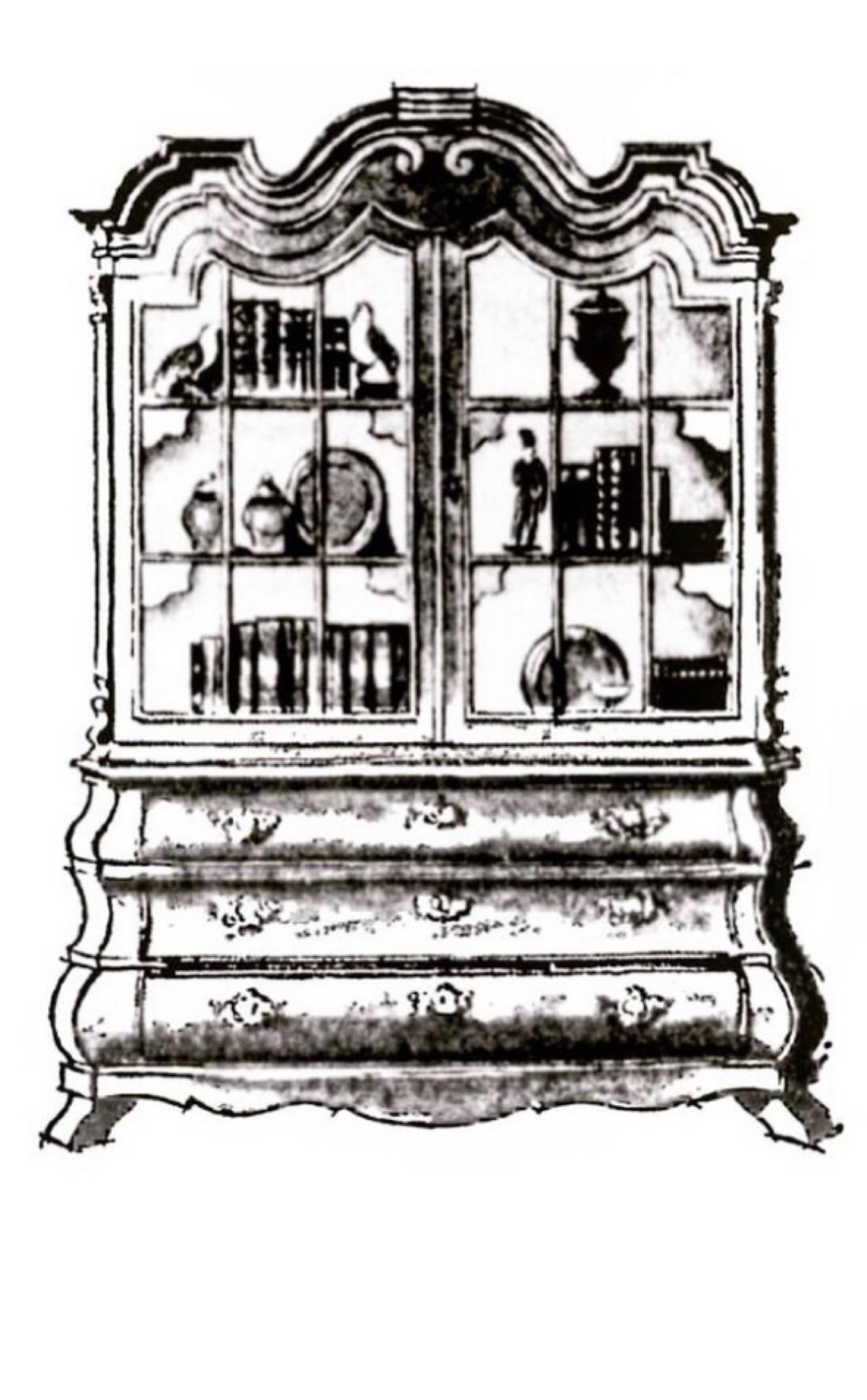 Mid-20th Century Dorothy Draper Viennese China Cabinet for Henredon, circa 1963