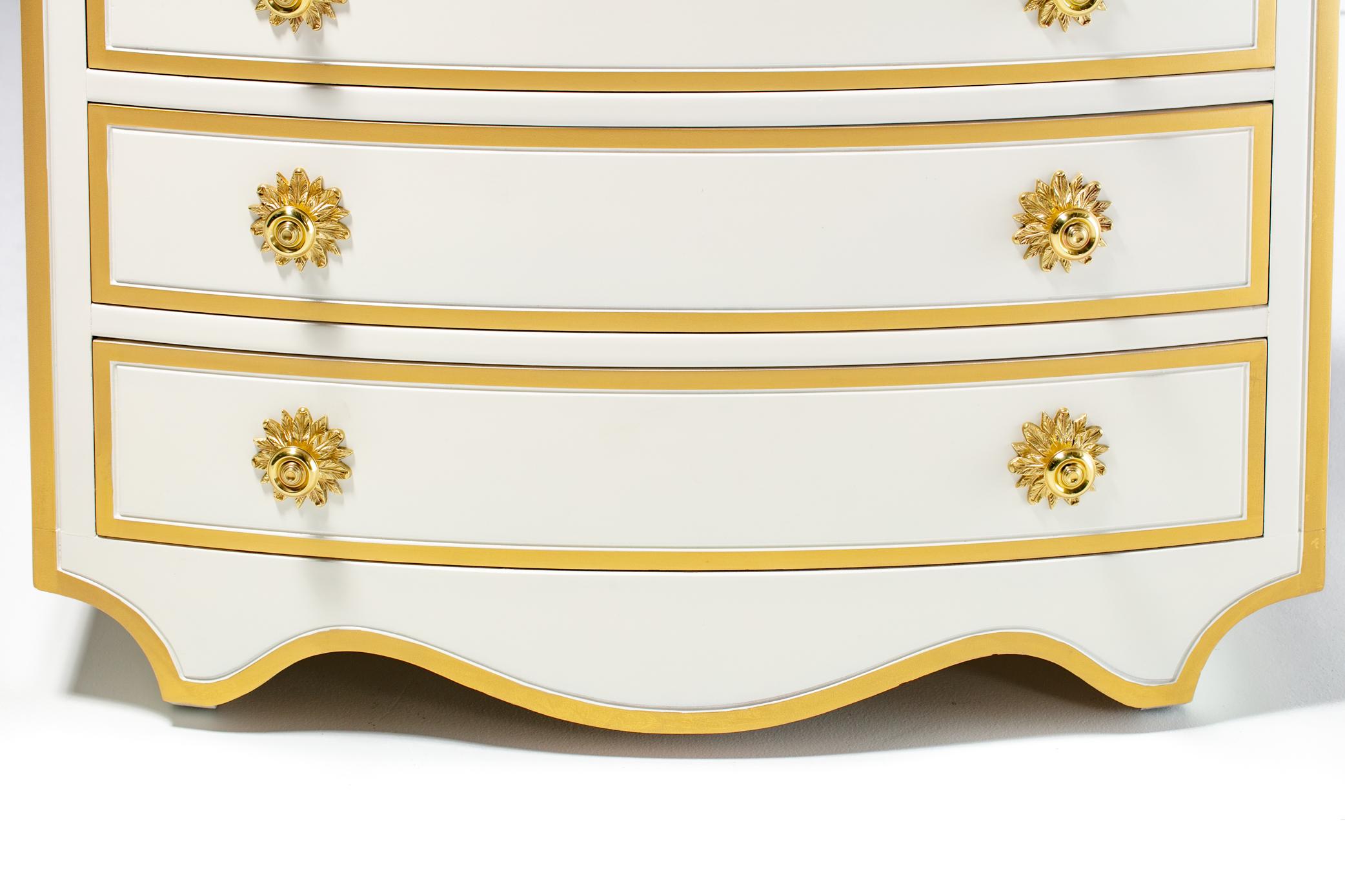 Dorothy Draper Viennese Collection Chest Lacquered in Ivory, circa 1963 For Sale 6