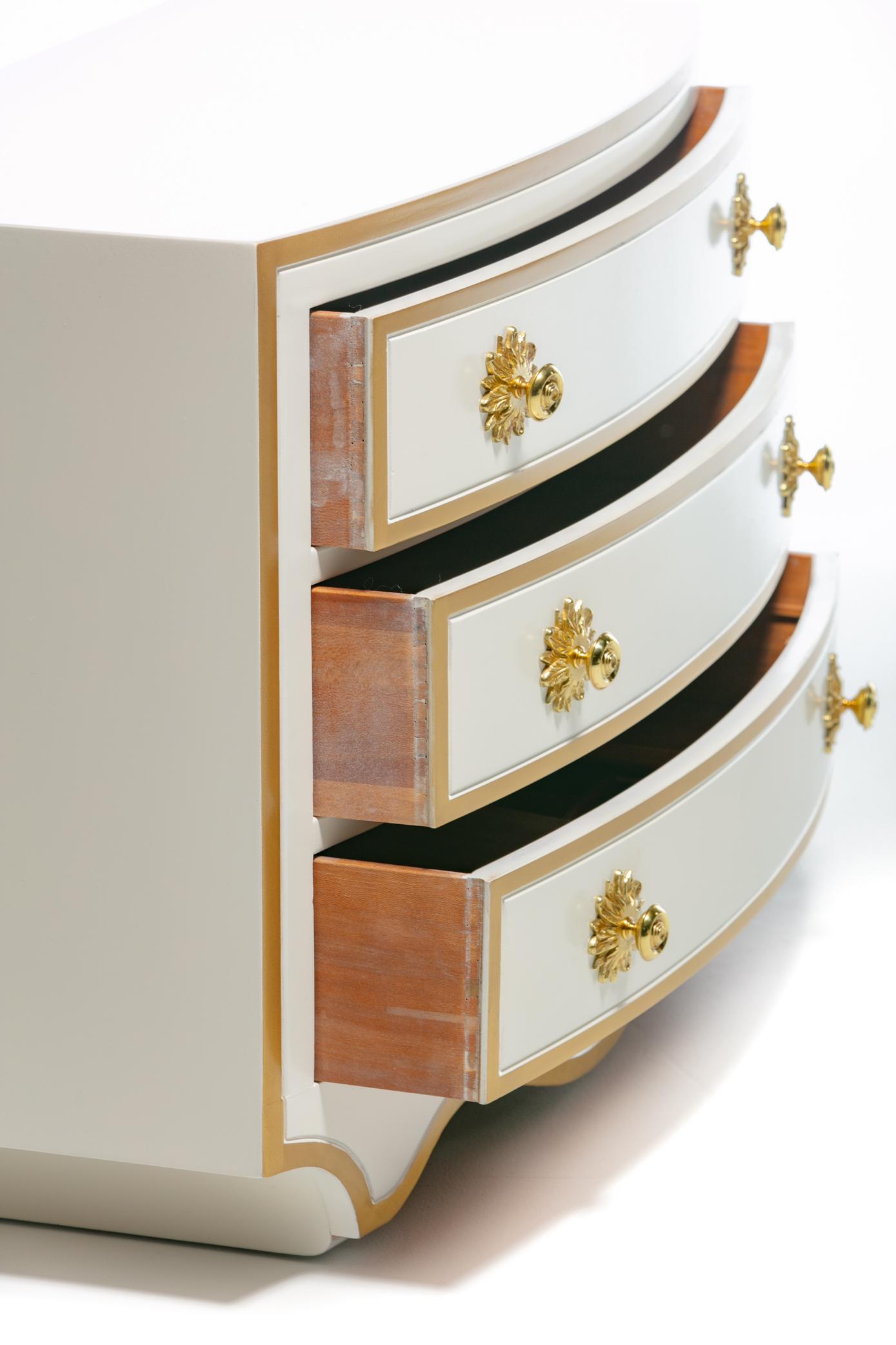 Dorothy Draper Viennese Collection Chest Lacquered in Ivory, circa 1963 For Sale 2