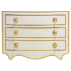 Dorothy Draper Viennese Collection Chest Lacquered in Ivory, circa 1963