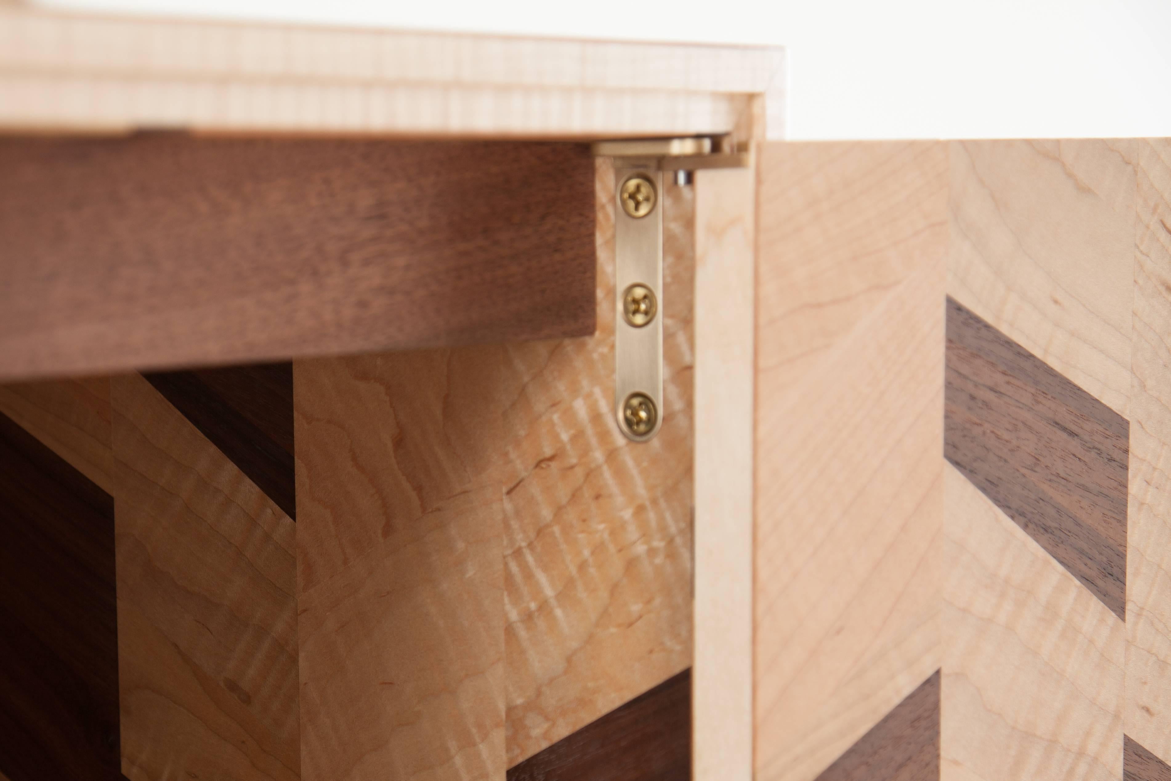 Ash Dorothy Dry Bar, American Hardwood and Brass For Sale