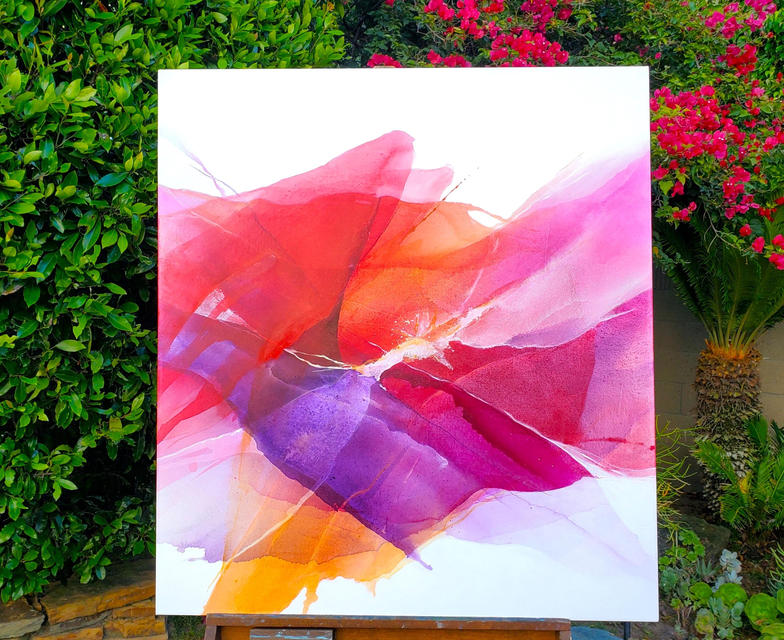 Il bagliore dell'autunno, pittura astratta - Painting Astratto di Dorothy Dunn