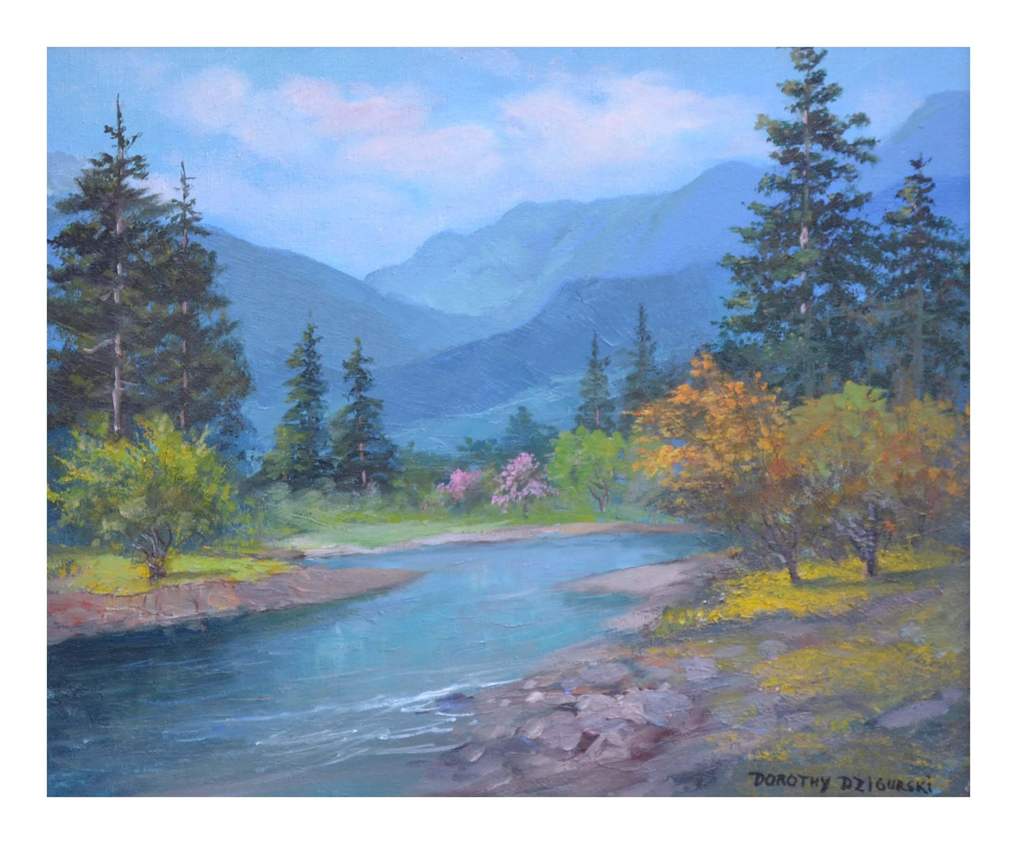 Yosemite Valley Landscape - Painting by Dorothy Dzigurski