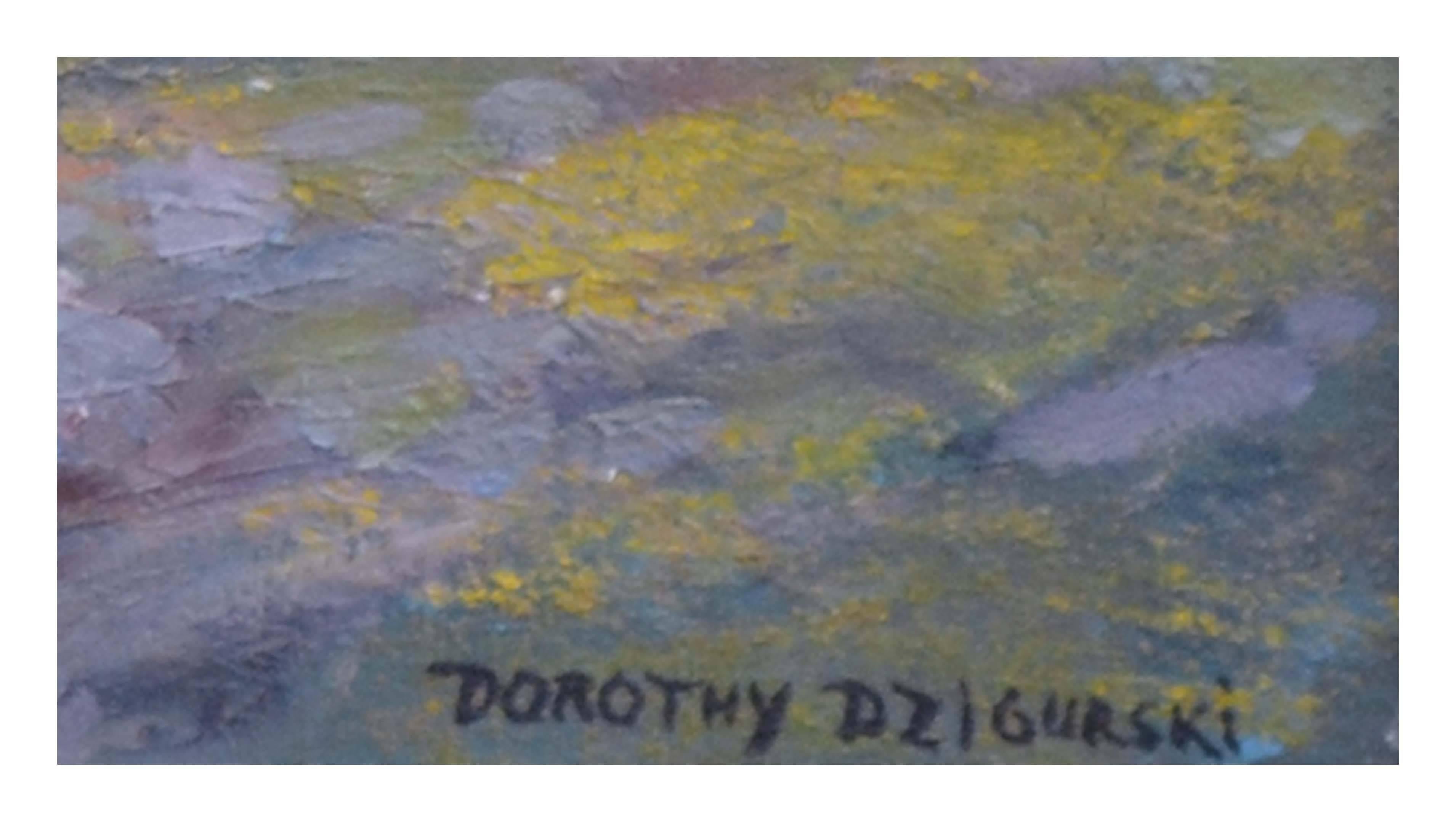 Yosemite Valley Landscape - Gray Landscape Painting by Dorothy Dzigurski