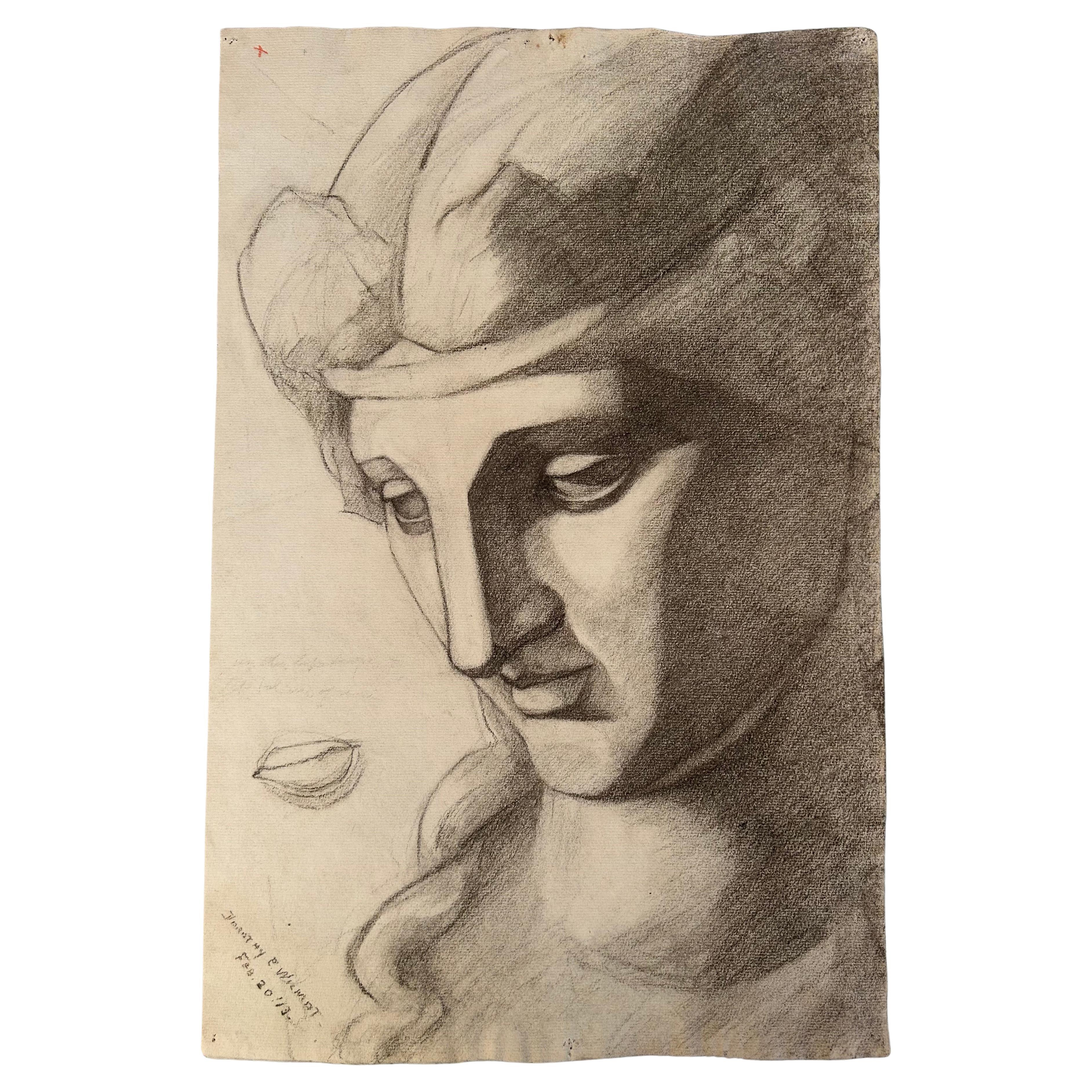 Dorothy Eardley Wilmot (1892-1983) Academic Study of Classical Female Head 1913