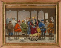 NYC Cafe WPA American Scene Social Realism Regionalism Modernism Woman Artist
