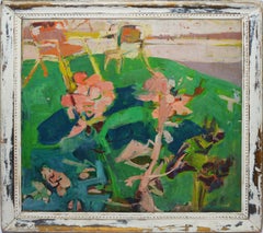 Vintage American Modernist Fauvist River Landscape Oil Painting, Dorothy Eisner