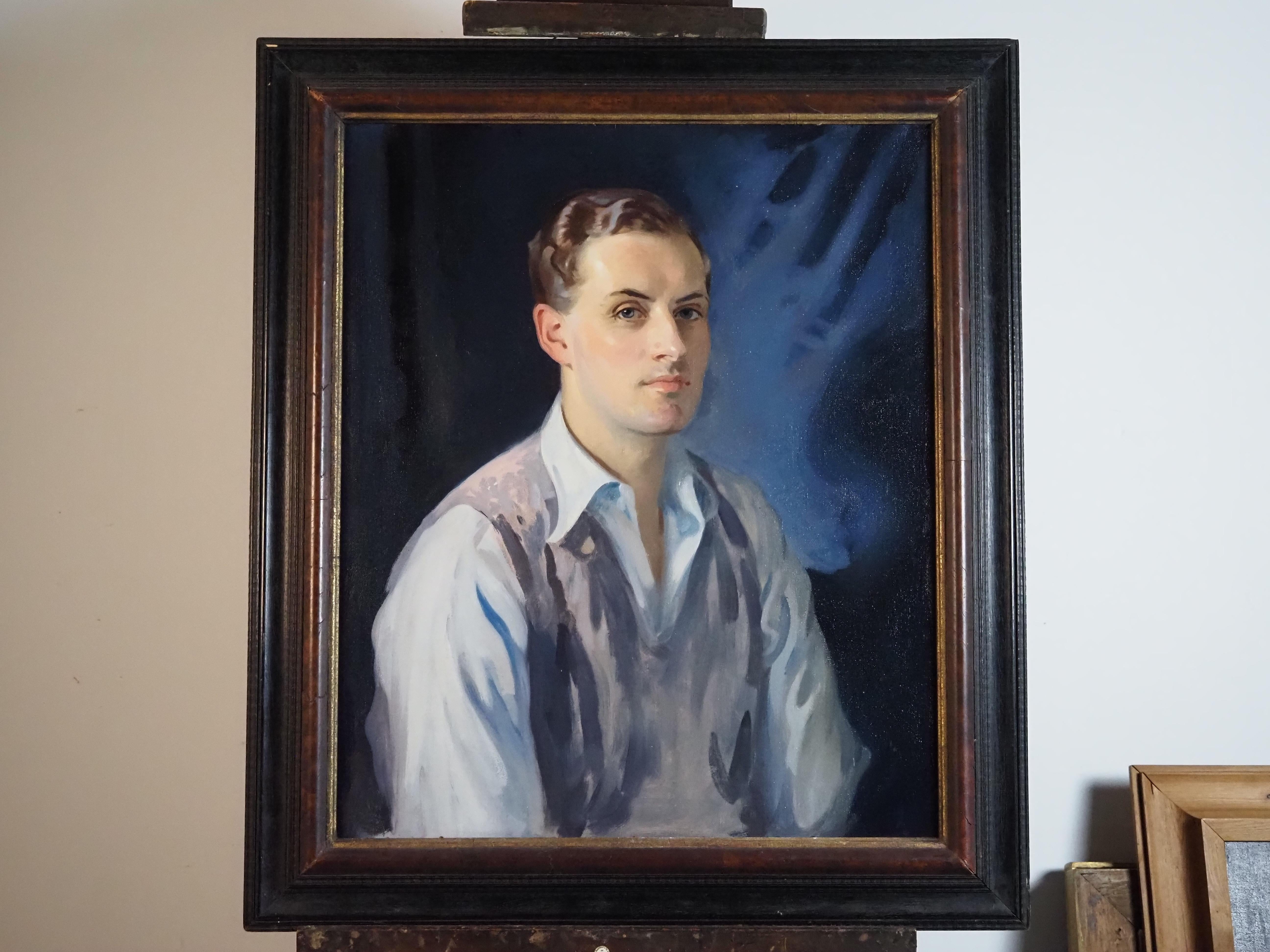 Portrait of a gentleman - Painting by Dorothy Elaine Vicaji