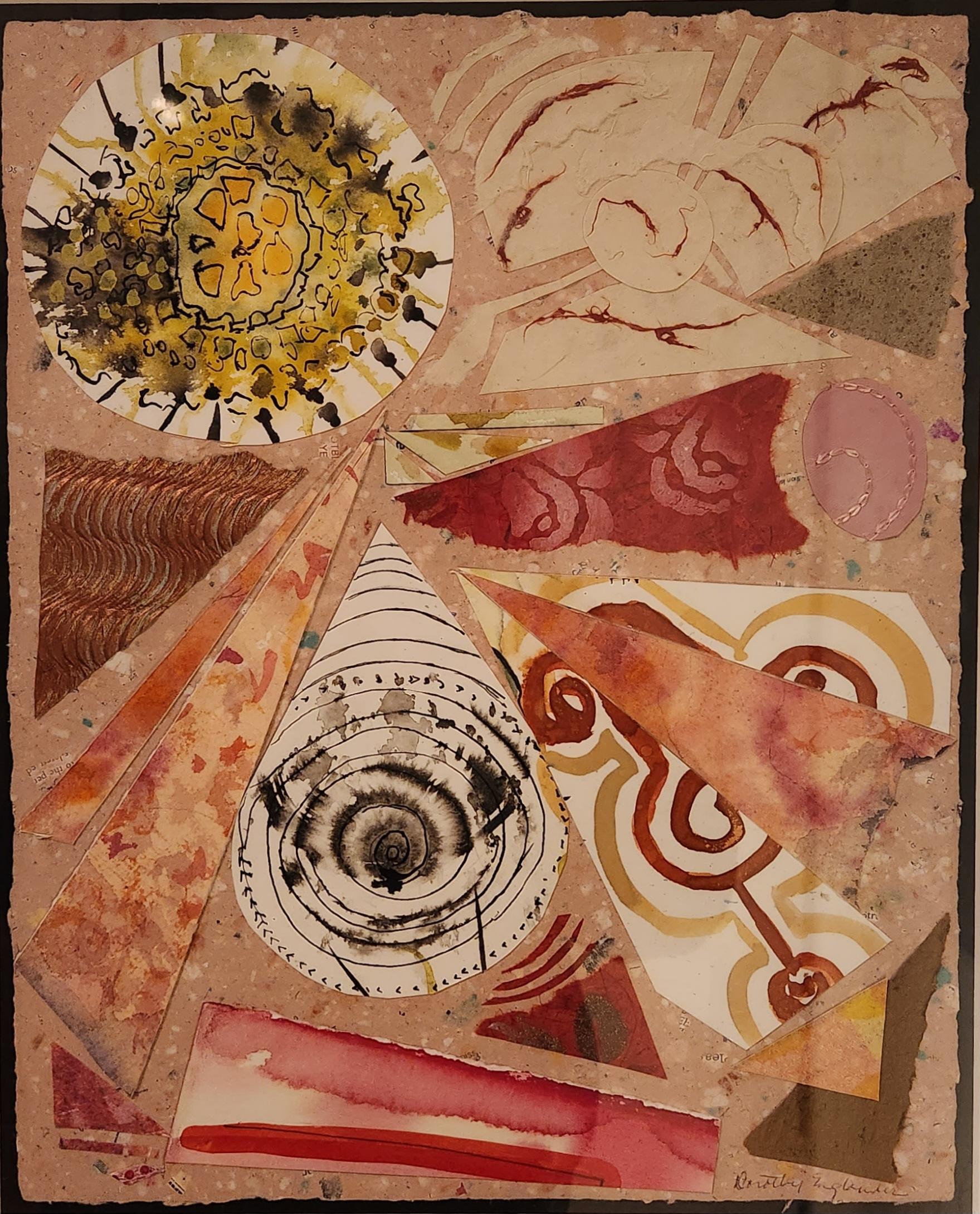 Collage on Paper -- Surveillance Device - Painting by Dorothy Englander