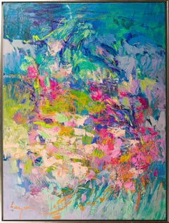 "Forevermore 1" Abstract Oil Painting, Vibrant Color Field