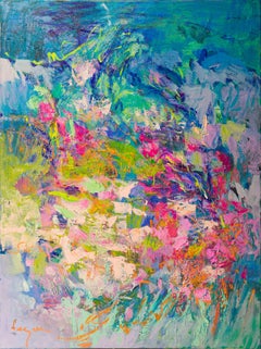 "Forevermore 1" Abstract Oil Painting, Vibrant Color Field