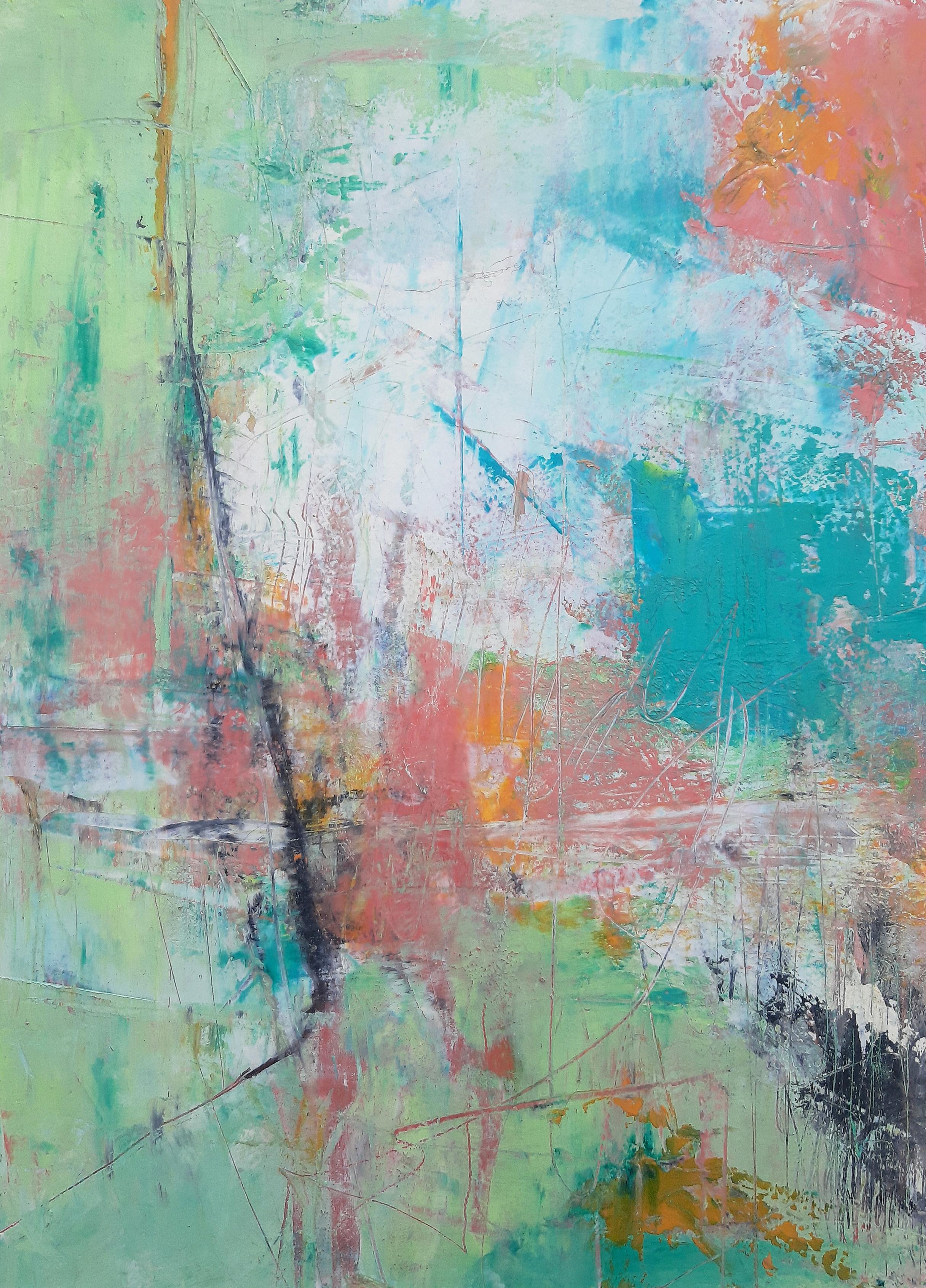 Dorothy Gaziano Abstract Painting - Abstract 2, Abstract Oil Painting