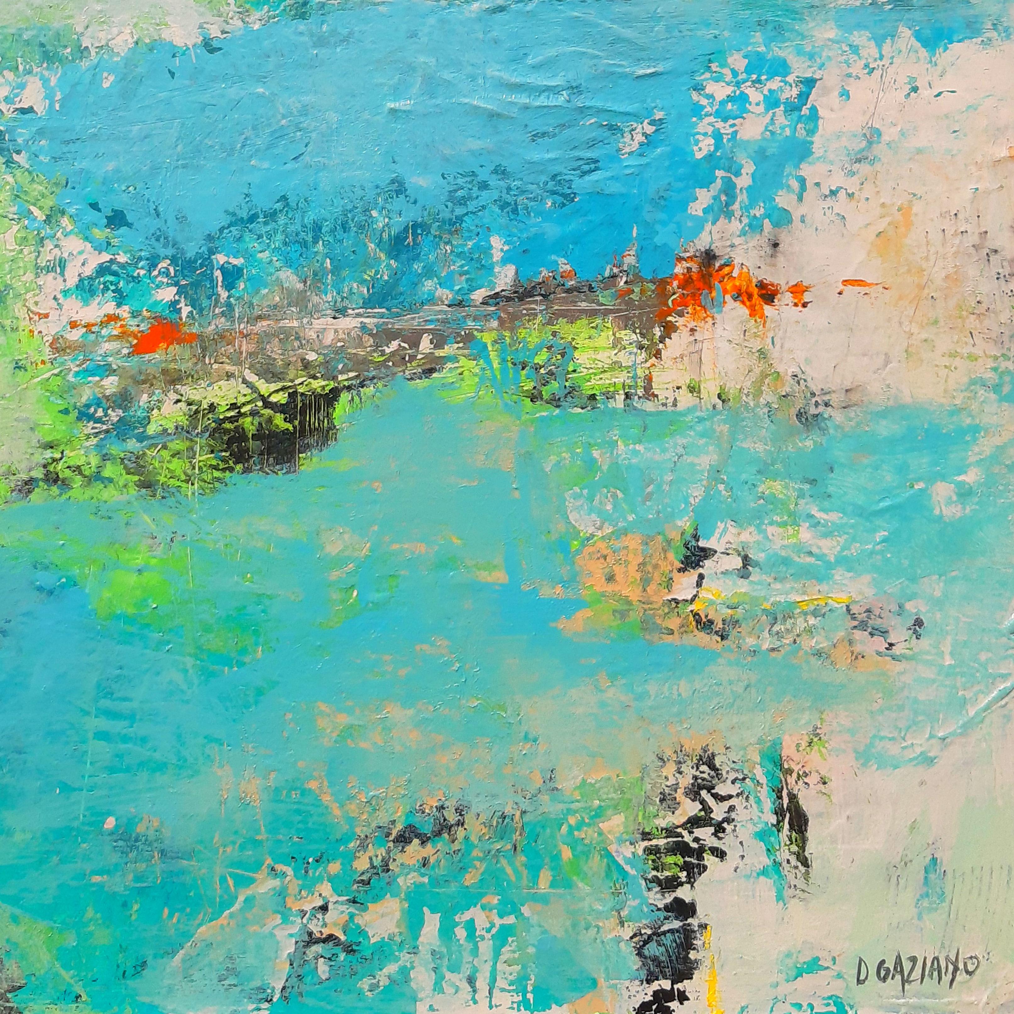 Creazione, Pittura astratta - Abstract Painting Blu di Dorothy Gaziano