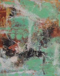Pintura al óleo abstracta y fracturada